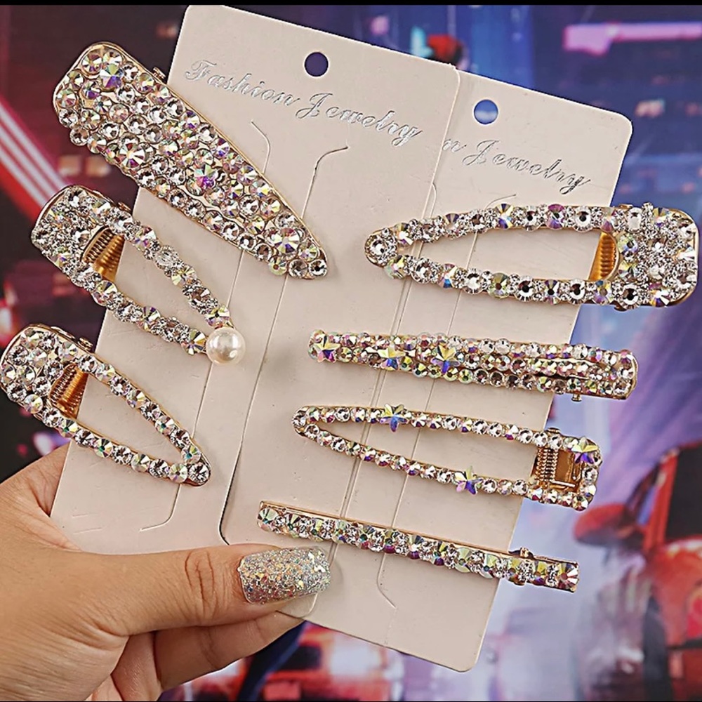 Blinged out hair Clips